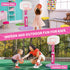 Adjustable Toddler Basketball Hoop Indoor for Ages 1-3, Pink Mini Hoop with 3 Balls for Outdoor Poolside Gift
