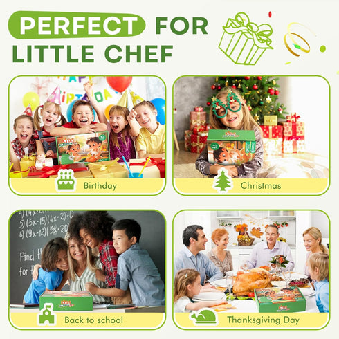Set Set,Safe Set Toddler Cooking with Storage Box-Kids Kitchen PP Material Montessori Kitchen Tools for Real