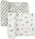 Little Unicorn 100% Certified Natural Organic Cotton Muslin Swaddle Blanket 2 Pack