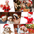 2 Janmercy Pcs Singing and Dancing Christmas Hat Electric Swing Moving Santa Cap Plush Red Musical Funny Xmas Toy Hat