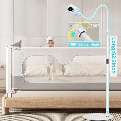 Derebir HDS2 Upgraded Baby Monitor Floor Stand Holder Mount Compactible with Babysense / Max View and Pro/Prisma Baby