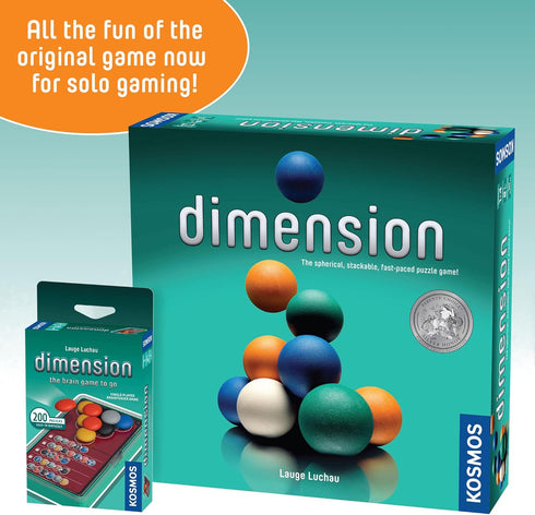 Dimension: The Brain Game to Go | Brainteasers | Puzzles | Solo Games | 1 Player | Stacking Game | Kosmos Game