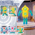 JHXXXL 18pcs Party Favors - Astronaut Fidgets Spinner Keychain Robot,Goodie Bags Treasure Box Toys for Classroom