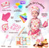 GIFTINBOX Kids Cooking and Baking Chef Set, 25PCS with Kids Apron,Chef Hat&Utensils Kids Cooking Set, Toddler Dress Up and Pretend Play Kitchen Toys, Birthday Toys for 3 4 5 6 7 8 Yr Old Girls Boys