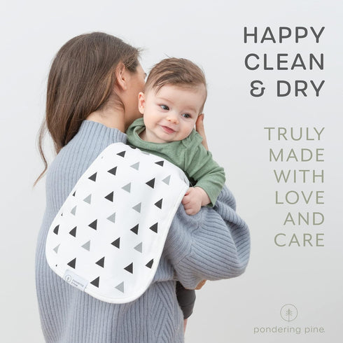 4 Pack Organic Burp Cloths for Baby Boys and Girls with Bag - XLarge Absorbent Burping Clothes, Newborn Towel, Milk