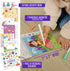 Kids Travel Educational Activity Book with Washable Markers - Car and Airplane Activities, Learning Toys for Ages 4-6