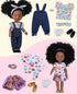 14" Set 2 3 4 5 6 GAGAKU Black Doll for Girls, Black Baby Dolls for Toddlers Kids Years Old, Black Girl Baby Doll