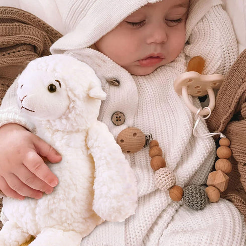 LotFancy Lamb Stuffed Animal, 12" Cuddly Fluffy Plush for Baby, Nursery, Easter Decoration