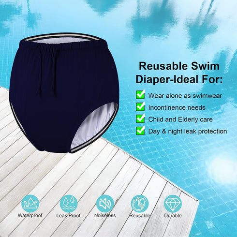 Codida 8-10Years) Special Needs Reusable Swim Diaper Waterproof & Leakproof Incontinence Swimwear for Toddler, Youth