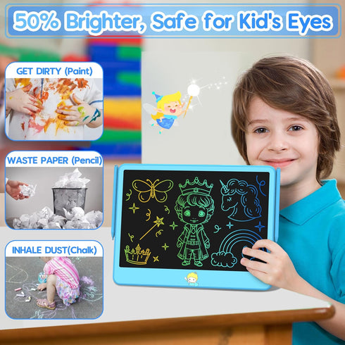 LCD Writing Tablet for Kids 12 Inch, Erasable Doodle Board for Boys Girls, Travel Essentials, Christmas Gift
