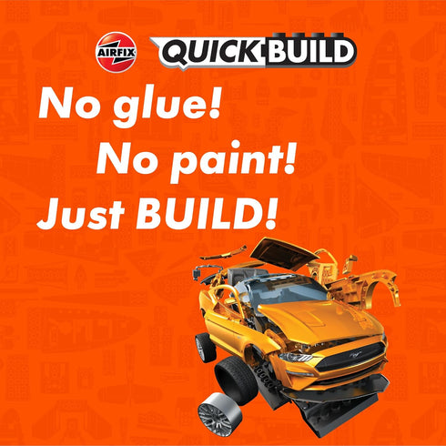 Airfix J6036 Quickbuild Plastic Model Car Kits, Ford Mustang GT, Easy Assembly Snap Together Model Kit for All