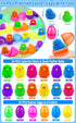 24 Pack AMENON Prefilled Easter Egg with Toys Fillers , Light Up Chick Duck Puffer Balls Easter Basket Stuffers Squeeze