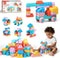 ZZXYPX 45pcs Soft Building Blocks for Toddlers - BPA-Free STEM Educational Toys Ages