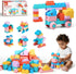 ZZXYPX 45pcs Soft Building Blocks for Toddlers - BPA-Free STEM Educational Toys Ages