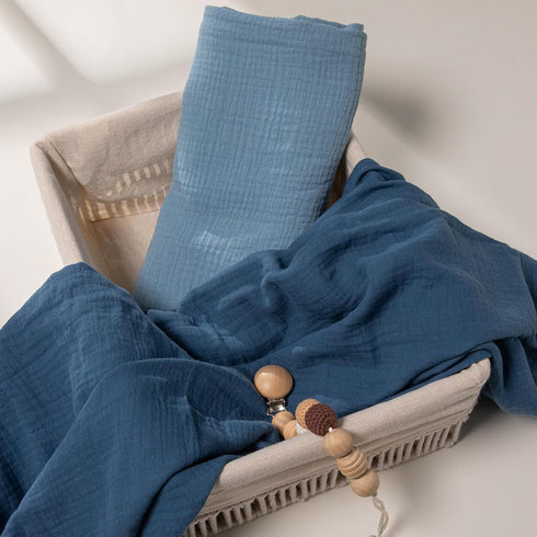 GLLQUEN BABY Muslin Swaddle Blankets, 2-Pack Neutral Receiving Blanket for Newborn Boys and Girls, Breathable Swaddle