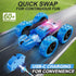 6-12, 4WD 360 2.4GHz, 8-10 1-Blue QUNREDA Remote Control Car, RC Cars Toys for Kids Ages Stunt Car with LED Lights