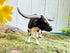 Gemini&Genius Longhorn Cow Action Figure, Hand Painted 6 Inches, Realistic Farm Animal Toy for Children