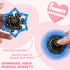 28 Packs 4-Design JOYIN Valentines Day Gift Cards with Fidget Spinners, DIY Chain Robot Fingertip Toys, Deformable