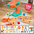 Set Drill,155Pcs Set Toolbox,STEM 3 4 5 3-5 Kids Tool with Toddler Tool with Montessori Toys for Year Old,Pretend Play