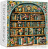 PICKFORU Vintage Bookshelf Puzzles for Adults 1000 Pieces, Flower Blooming Bookshelf Jigsaw Puzzle