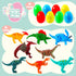 8 JOYIN Pcs Easter Prefilled Eggs Filled with Deformable Transforming Dinosaur with Movable Joints for Easter Basket