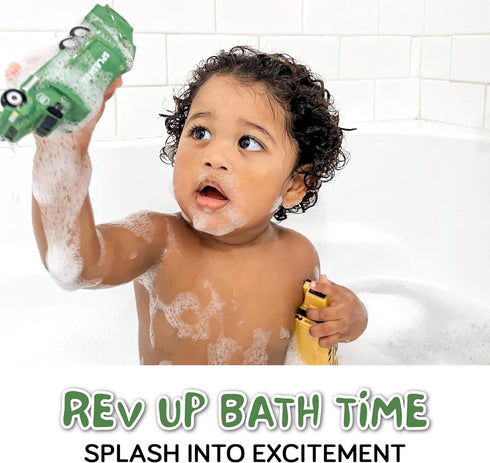 Mold Free Bath Toys for Babies and Toddlers, Non Squirting Car Bath Toys, BPA-Free, Safe Fun for 0-18 Months