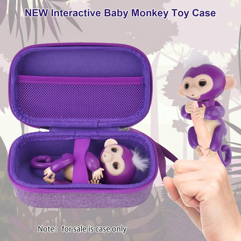 Carrying Case for Fingerlings Monkey Toy, 2023 New Interactive Kids Toys (Purple) (Case Only)