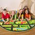 NANAN 4x4 Kids Rug Play Mat for Babies and Toddlers Car Rugs Kids Room Rug Play Mat for Children Toddlers Circle Rugs