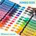 24 1-3, 2-4, 3-5 Colors Jumbo Crayons for Toddlers Non Toxic Large Crayon for Kids Washable Big Crayons Coloring Art