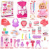 Set, 36PCS Playset, 14'' Backpack, 3 4 5 6+ PROOU Baby Care Doll Toys Dolls Hair Salon Pretend Play Toddler Doll Toys