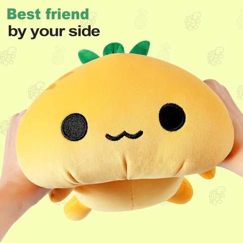 Onsoyours Cute Pineapple Turtle Plush, Soft Stuffed Animal Pillow for Kids, 13"