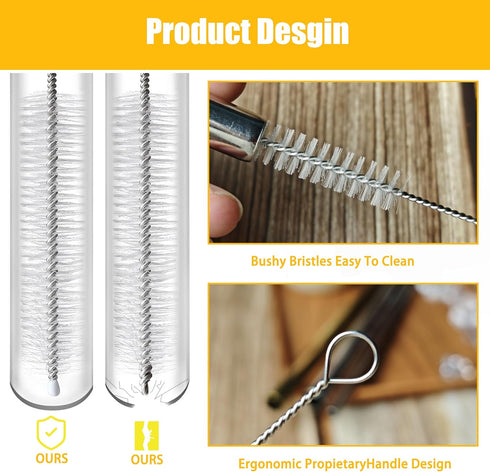 Hummingbird Set 3 Pack. Straw Cleaner Brush for Stanley Cup, Straw Cleaning Brush and Nylon Bristles, Straw Brush