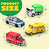 JOYIN 4 Pcs 7" Long Vehicle Toy Set, Toddlers Cars with Lights and Siren Sound, Birthday Party Gifts
