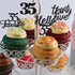 24 PCS 35th Birthday Cupcake Toppers, Hello 35 Cake Topper Thirty Five & Fabulous Cupcake Picks Decorations