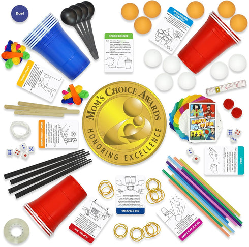 237 2-12 Funwares Original Minute of Fun Games - Minute to Win It Family Party & Travel for Kids & Adults, Players!
