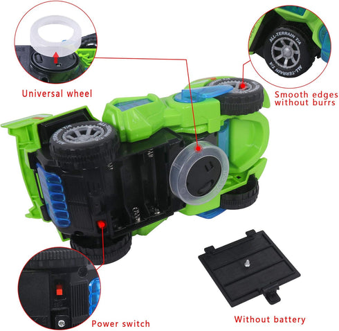 3-6 4 5 6 7 Toys for Year Old Boys Transforming Car Toys with LED Light and Music Dinosaur Toy Birthday Gifts for Year