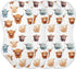 KEIGE 2Pcs Girls,11x22in,A110858 Cute Highland Cow Pattern Burp Cloth,Unisex Large Absorbent Soft Cotton Muslin Burping
