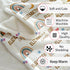 Personalized Baby Blanket with Name, Custom Baby Girl Blankets for Girls with Rainbow Decor, Name Blanket Newborn