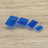 eMagTech 4Pcs Dollhouse Food Storage Box, 1/6 1/12 Scale Bento Box Mini Fresh Box for DIY Making in Blue