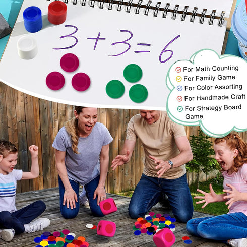 Coopay 2000 Pieces Plastic Poker Chips - 10 Colors, 1 Inch Bingo Chips for Poker and Math Practice.
