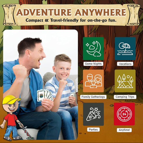 Greenwood Detecting Rummy Set 7+ Detectorist Playing Card Game for Kids and Adults Fun Strategy Card Game for Family