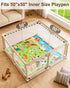 50x50, Foam Baby Play Mat Removable and Machine Washable Cover, Thicken Cushioning Playmat and Perfect for Playpen