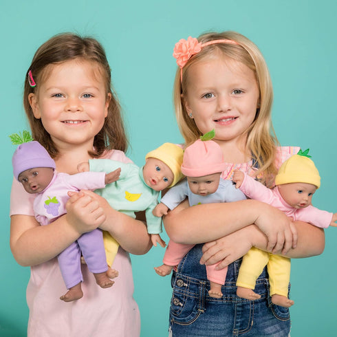 ADORA 11" Soft Cuddly Baby Doll - Blue Eyes, Blonde Hair, Bottle, Beanie, Pink/Yellow - Amazon Exclusive