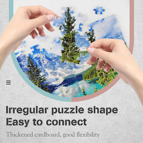 MISITU Mini Puzzles for Adults, 150 Pieces Small Jigsaw Puzzles, Challenging Travel Games, Pack of 3 Forest Lake Puzzles