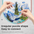 MISITU Mini Puzzles for Adults, 150 Pieces Small Jigsaw Puzzles, Challenging Travel Games, Pack of 3 Forest Lake Puzzles