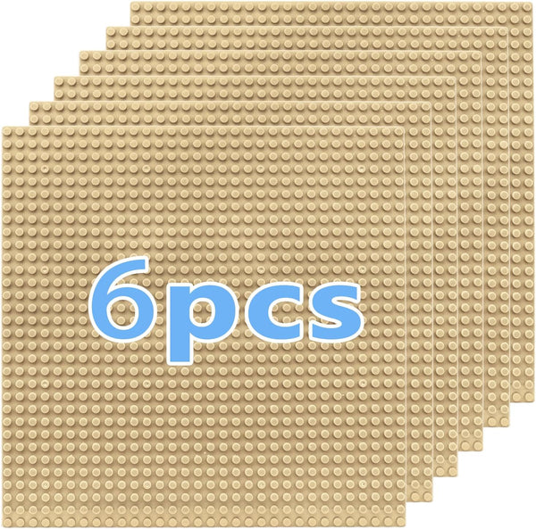 LABITITOUR 10"x10" Pack of 6 Classic Building Baseplates,Building Toy Base Boards to Build