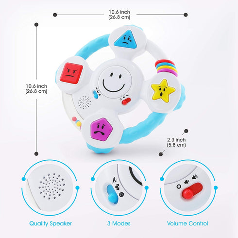 BEST LEARNING My Spin & Learn Steering Wheel - Interactive Educational Toys for Infants 6 to 36 Months