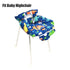 HIVVI 2-in-1 Portable Grocery Cart Seat Cover and Baby Highchair Cover (Navy Blue Dinosaur)