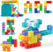 TENYEAH 56 PCS Magnetic Blocks, Transparent Magnet Building Blocks for Toddlers, Preschool Educational