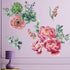 Amaonm Removable 3D Pink Red Peony Flowers Wall Decal - DIY Peel and Stick Art Decor for Kids Bedroom